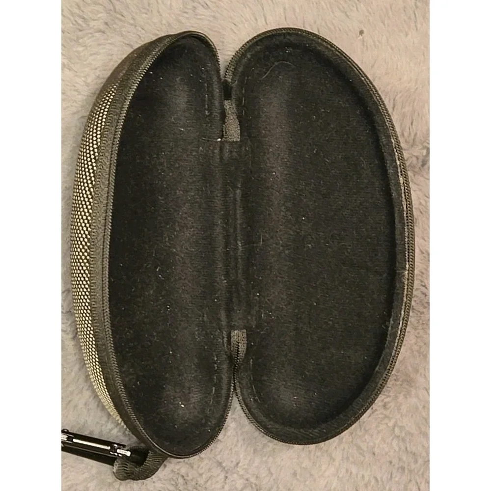 Hurley‎ X Sunglasses Case Gray Black Semi-Hard Protective Zipper Case Only EUC
